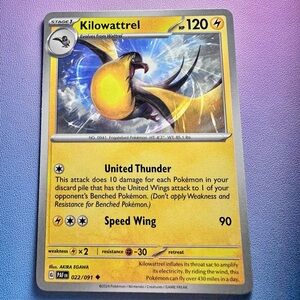 kilowattrel - 022/091 (uncommon) — pokemon: paldean fates